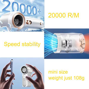 X688 <span class=keywords><strong>precio</strong></span> de fábrica 100 engranajes ajustables de alta velocidad portátil Turbo violento Mini ventilador 3000mAh pantalla Digital diseño sin aspas - Product Image 5
