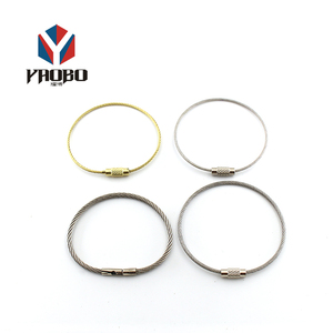 Mới Đến Cáp Không Gỉ Vòng Dây Thép Dây Móc Chìa Khóa Với Vít - Product Image 6