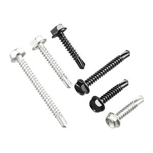 Vis à tête hexagonale sur mesure, filetage UNC, acier inoxydable chromé, classe 4, avec embout de perçage, rondelles et écrous en titane - Product Image 2