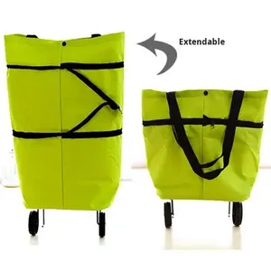 <b>Foldable</b> Shopping <b>Trolley</b> Bag Reusable Grocery Bags Food Organizer Ideal Gifts for Relatives and Friends - Product Image 6