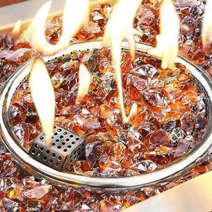 Agrégats décoratifs <span class=keywords><strong>en</strong></span> verre concassé coloré pour terrazzo Verre teinté <span class=keywords><strong>brique</strong></span> et verre <span class=keywords><strong>en</strong></span> vrac Gaz propane et table de foyer - Product Image 4