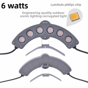 โคมไฟ LED แบบลูกฟูกสำหรับภายนอกอาคาร กันน้ำ IP67 เหมาะสำหรับสวน <span class=keywords><strong>วัด</strong></span> ศาลา อาคารโบราณ 6W 24V - Product Image 3