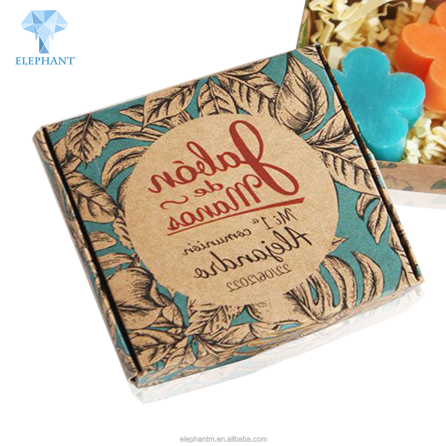 Custom Logo Kraft Paper Candle Gift Card Box Folding Packaging