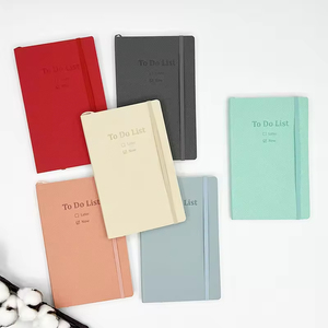 Lista de tareas Cubierta suave de PU A7 Cuaderno de cubierta dura de PU Logotipo personalizado Banda elástica Diario de bolsillo portátil - Product Image 3