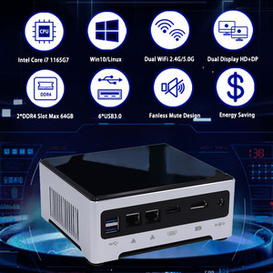 Nhà sản xuất NUC 1185g7 hỗ trợ hai hiển thị hai SSD hộp <span class=keywords><strong>PC</strong></span> 11th Gen Mini <span class=keywords><strong>PC</strong></span> Core I7 cho văn phòng nhà - Product Image 2