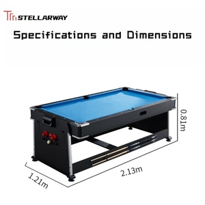 <span class=keywords><strong>Mesa</strong></span> de Juego Multifuncional STELLARWAY 7 pies 4 en 1 con Tapa Abatible para Billar, <span class=keywords><strong>Ping</strong></span> <span class=keywords><strong>Pong</strong></span> y Comedor, Ahorra Espacio, para Interiores - Product Image 3
