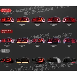 ไฟท้าย LED StarNav สำหรับ Golf6 Mk6 R20 ปี 2008-2013 แบบเสียบใช้งานได้ทันที พร้อมไฟ DRL ไฟถอย ไฟเลี้ยว ชุดไฟท้ายรถยนต์ อะไหล่ตกแต่ง - Product Image 1
