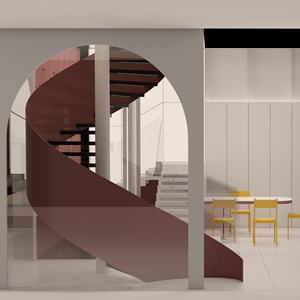 Barandilla Curva para <span class=keywords><strong>Escaleras</strong></span> <span class=keywords><strong>con</strong></span> Postes de Acero Inoxidable para <span class=keywords><strong>Escaleras</strong></span> Existentes, <span class=keywords><strong>Escaleras</strong></span> Metálicas Resistentes <span class=keywords><strong>con</strong></span> Iluminación <span class=keywords><strong>LED</strong></span> Moderna - Product Image 2