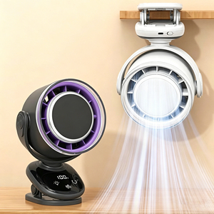 Lighting Portable Auto Swing Mini Clip Desktop Quiet Cooling <b>Fan</b> Long Runtime Office Dorm With Light - Product Image 2