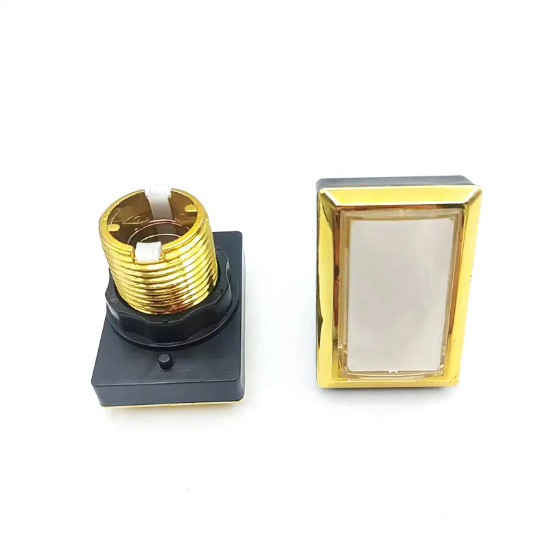 51*34mm Momentary Plastic Arcade Illuminated Push Start Stop Button Rectangle Push buton switch with gold plate