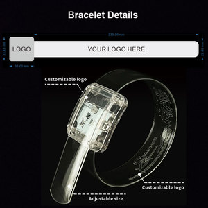 Bracelet lumineux <span class=keywords><strong>LED</strong></span> lumineux Ismart Bracelet <span class=keywords><strong>LED</strong></span> clignotant avec 3 modes d'éclairage pour mariage - Product Image 6