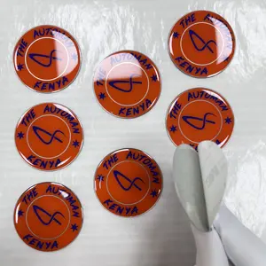 Customized Make 3D Resin Dome Epoxy Sticker With 3M Adhesive