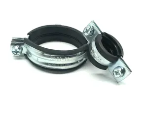 China supplier standard Hose Rubber Plastic Pipe Clamp Steel Clip Cable double pipe clamp with rubber