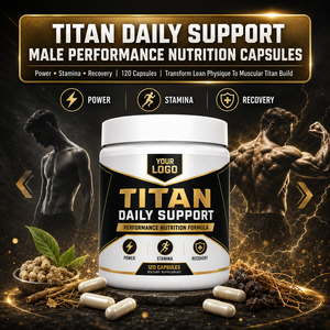 Suplementos Deportivos de Gran Capacidad para Hombres, Aumentan la Masa Muscular, Apoyan la Fuerza, la Resistencia y la Recuperación, Cápsulas de Soporte Deportivo Diario Titan - Product Image 1