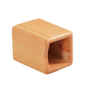 Porte-stylo en bois de hêtre, forme carrée, organisateur de bureau, finition naturelle, pour étudiants - Product Image 5