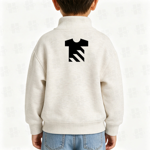 OEM Wholesale Mockneck Loose Fit Jumper <b>Top</b> Custom Applique Embroidered Logo Oversized Custom <b>Mock</b> <b>Neck</b> Sweatshirts For Kids - Product Image 4