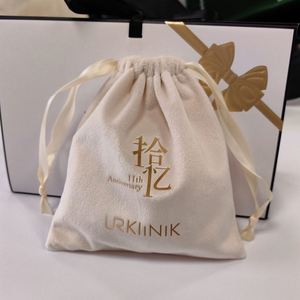 Sac à cordon en velours épais personnalisé avec logo, pochette de luxe en velours pour perruques, extensions capillaires, cosmétiques et emballages cadeaux Alibaba - Product Image 6