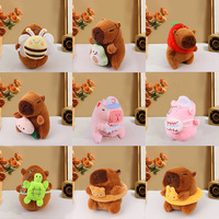 Porte-clés en peluche Capybara personnalisé avec logo, poupées en peluche douces, breloques mignonnes de dessin animé, cadeau pour enfants pour machine à griffes