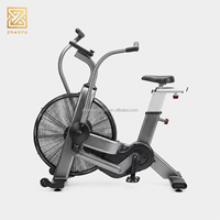 Vélo d'exercice commercial ZY Air Bike avec moniteur numérique, équipement de fitness pour entraînement cardio haute intensité, logo personnalisé OEM