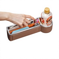 Boîte de rangement en polyuréthane de type bouteille d'eau pour l'espace entre les sièges de voiture, organisateur compartimenté pour les espaces étroits, accessoire intérieur de voiture