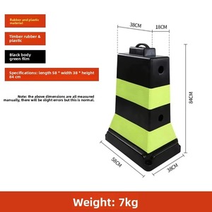 Poteaux de signalisation anti-collision essentiels en matériau PE réfléchissant, haute visibilité pour la sécurité routière nocturne - Product Image 6