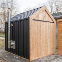 Sauna à bois en pin, prix avantageux, installation facile, commande automatique, pour 4 à 6 personnes