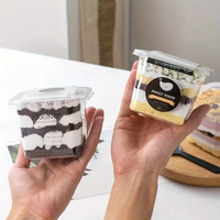 Emballages pour pâtisseries et desserts, boîtes à gâteaux superposées en plastique transparent jetables, boîtes à gâteaux bento transparentes pour boulangerie à emporter