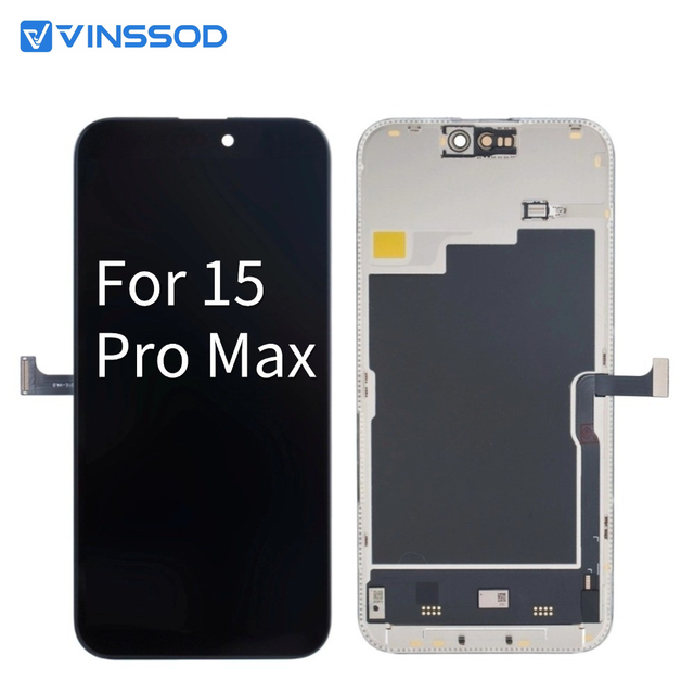 OLED LCD Screen for iPhone 15 Pro Max with 1-Year Warranty Mobile Phone Touch Screen Replacement