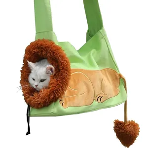 Großhandel innovatives Design Haustier Löwe Taschen Haustier Hund Katze Schlinge Tragetasche Löwenform Haustiertüte