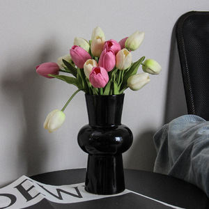 Jarrón Estilo Ins, de Lujo Retro de Mediados de Siglo, de Gran Valor Estético, Decoración Francesa, Florero Hidropónico, Rojo de Gran Capacidad - Product Image 3