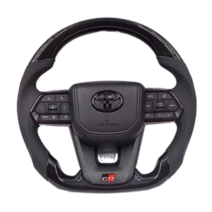Volante Deportivo <span class=keywords><strong>GR</strong></span> Estilo LC300 con Botones Negros para <span class=keywords><strong>Toyota</strong></span> <span class=keywords><strong>Land</strong></span> <span class=keywords><strong>Cruiser</strong></span> LC200 LC76 LC79 LC70 Prado 2003-2021, Actualización a Estilo <span class=keywords><strong>GR</strong></span> - Product Image 5
