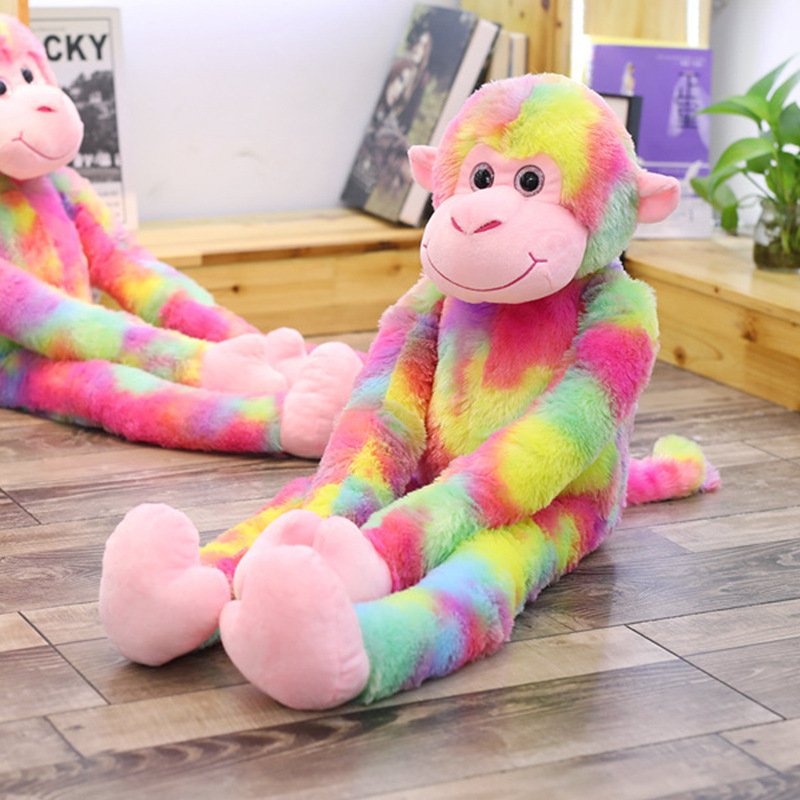 31.5 Inch Rainbow Monkey with Long Arms - Cute Plush Toy
