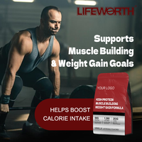 LIFEWORTH Poudre de protéines pour gain de poids sérieux Vitamine C Zinc et vitamine D pour le soutien immunitaire