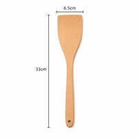 Ensemble de spatules en bois de hêtre naturel 4 pièces, spatule de cuisine antiadhésive en bois, spatule à frire écologique, ustensiles de cuisine