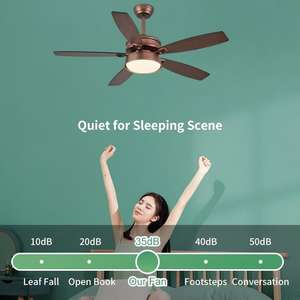 Ventilateur de plafond LED de luxe 48 pouces à moteur DC réversible, design européen, télécommande, cristaux invisibles rétractables, 3 éclairages modifiables, 6 vitesses - Product Image 5