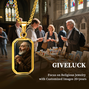 Giveluck Octagon St. padre Pio Mặt dây chuyền bằng thép không gỉ, thiết kế lõi bên trong tùy chỉnh - Product Image 6