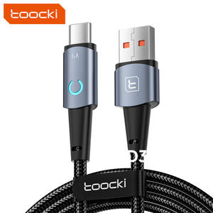 جديد الاتجاه Toocki 66 W 6A USB إلى <span class=keywords><strong>C</strong></span> نوع كابل سريعة كبل شحن 66 واط USB <span class=keywords><strong>C</strong></span> نوع <span class=keywords><strong>C</strong></span> سريع شحن كابل بيانات - Product Image 1