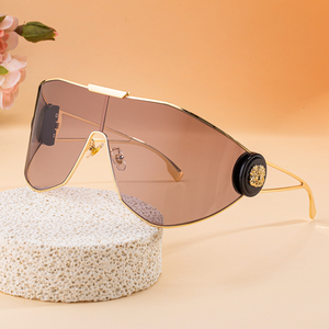 Lunettes <span class=keywords><strong>de</strong></span> <span class=keywords><strong>soleil</strong></span> KAJILA, tendance, <span class=keywords><strong>de</strong></span> marque, avec logo personnalisé, monture en métal surdimensionnée, protection UV400, pour femmes - Product Image 2