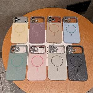 Funda Magnética con Anillo y Purpurina para Apple 17 Pro Max, con Orificios Precisos, Estilo Moderno y Femenino, Antigolpes, Compatible con 11, 15, 16/17/12 - Product Image 1