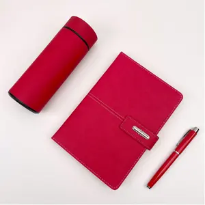 AP Promotional Luxury Gifts Items Notebook Business Gift Thermos Cup Customizable Notebook Gift Set With Pen And Bottle