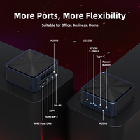 Mini PC AMD Ryzen R7 7840HS 6800H 16G DDR5 con Doble LAN 2.5G, Microcomputadora de Escritorio