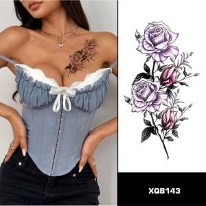 Nouveauté 2025 – Tatouages temporaires sexy à motifs floraux et animaux, tatouages chinois pour femmes, bras, <span class=keywords><strong>poitrine</strong></span>, corps, autocollants de <span class=keywords><strong>tatouage</strong></span> imperméables - Product Image 1