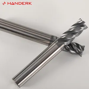 HANDERK 4 Lathe Carbide High Feed Milling Cutters Hrc45/55/65/70 Square Nose End Mill for CNC Tool