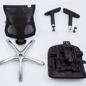 Kit de pièces de rechange pour chaise de bureau TTS avec dossier et accoudoirs en maille pour la remplacement et la réparation de mobilier de bureau - Product Image 1