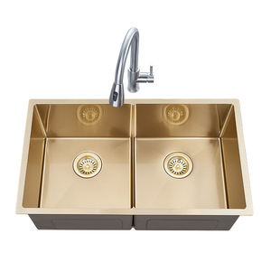 Fregadero de cocina multifuncional moderno de acero inoxidable, de un solo tazón, bajo encimera, con nanotecnología de oro engrosado, fabricado a máquina para el hogar. - Product Image 2