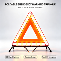 Triangle de signalisation d'urgence pliable pour voiture, réfléchissant, pour panne de véhicule, vente en gros OEM