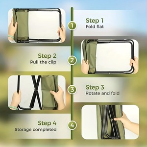 Silla plegable portátil para camping con mochila de hombro, silla deportiva plegable con asa de transporte, ideal para actividades al aire libre transfronterizas. - Product Image 3