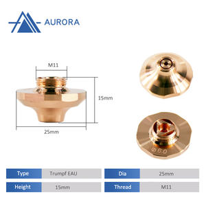 Boquilla láser de fibra Aurora EAU Conusmables de una sola capa D24 H15.5 M12 <span class=keywords><strong>calibre</strong></span> 0,8mm-2mm para cabezal de corte láser de fibra - Product Image 2