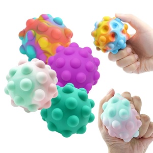 Nouvelles balles anti-stress 3D arc-en-ciel, jouets sensoriels unisexes en plastique et silicone, jouets à presser pour enfants - Product Image 1