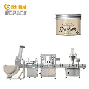 Fully automatic bottle filling caps shea butter cream packing machine